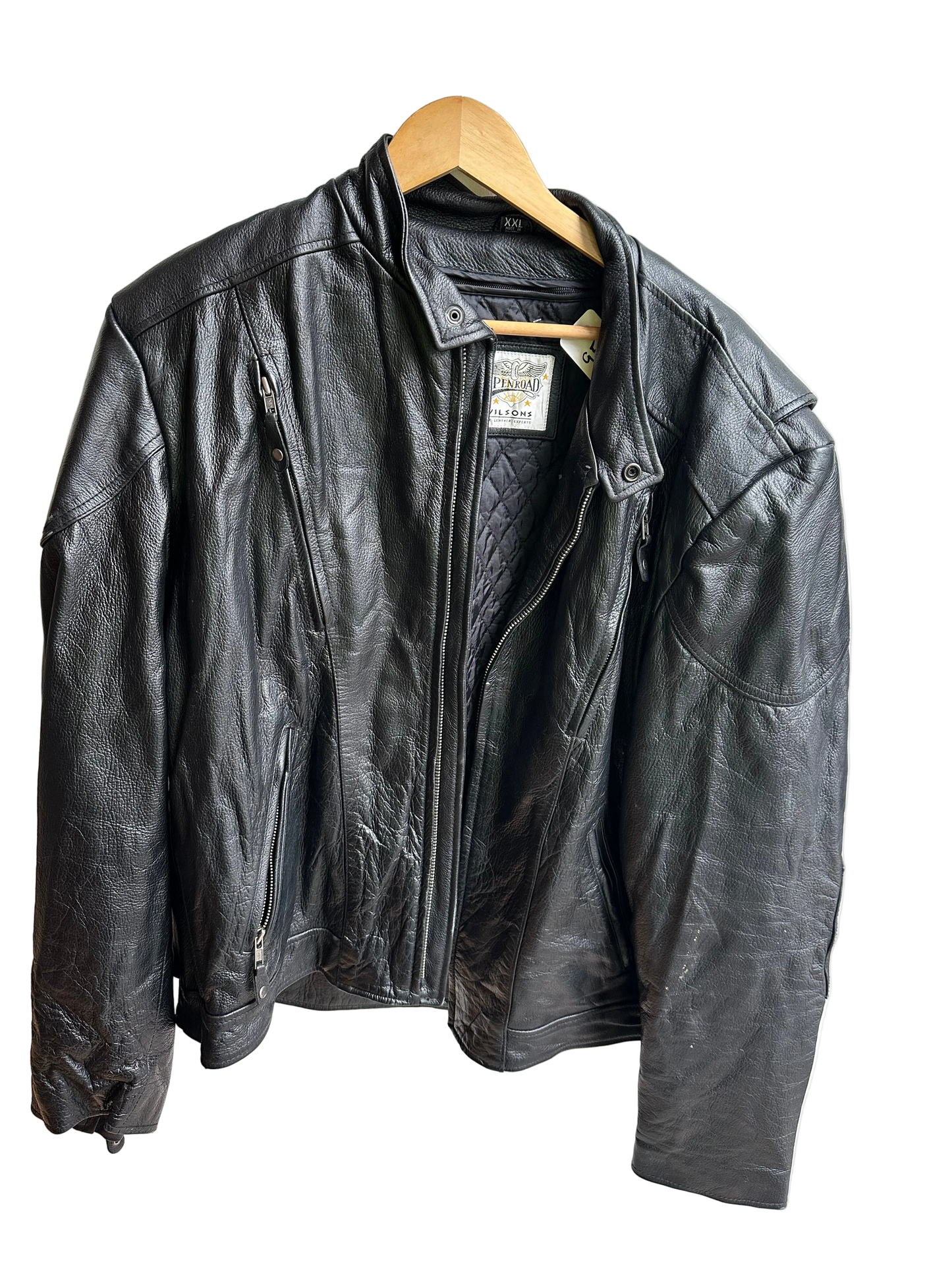 Vintage Leather Jacket - Wilsons (Broken Zip)