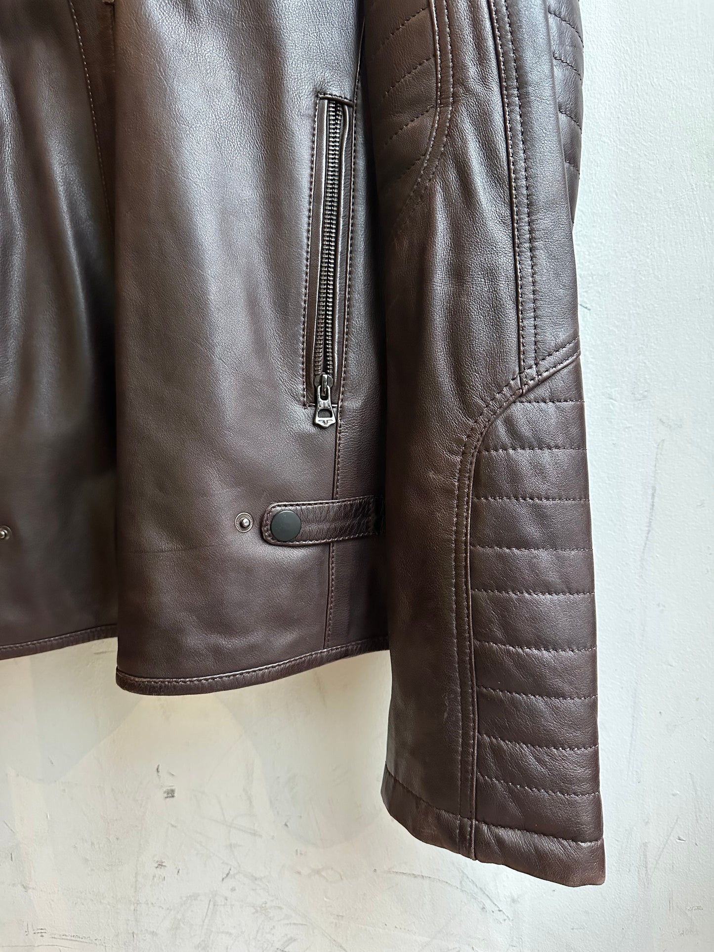 Vintage Hooded Leather Jacket - Lethal 1990