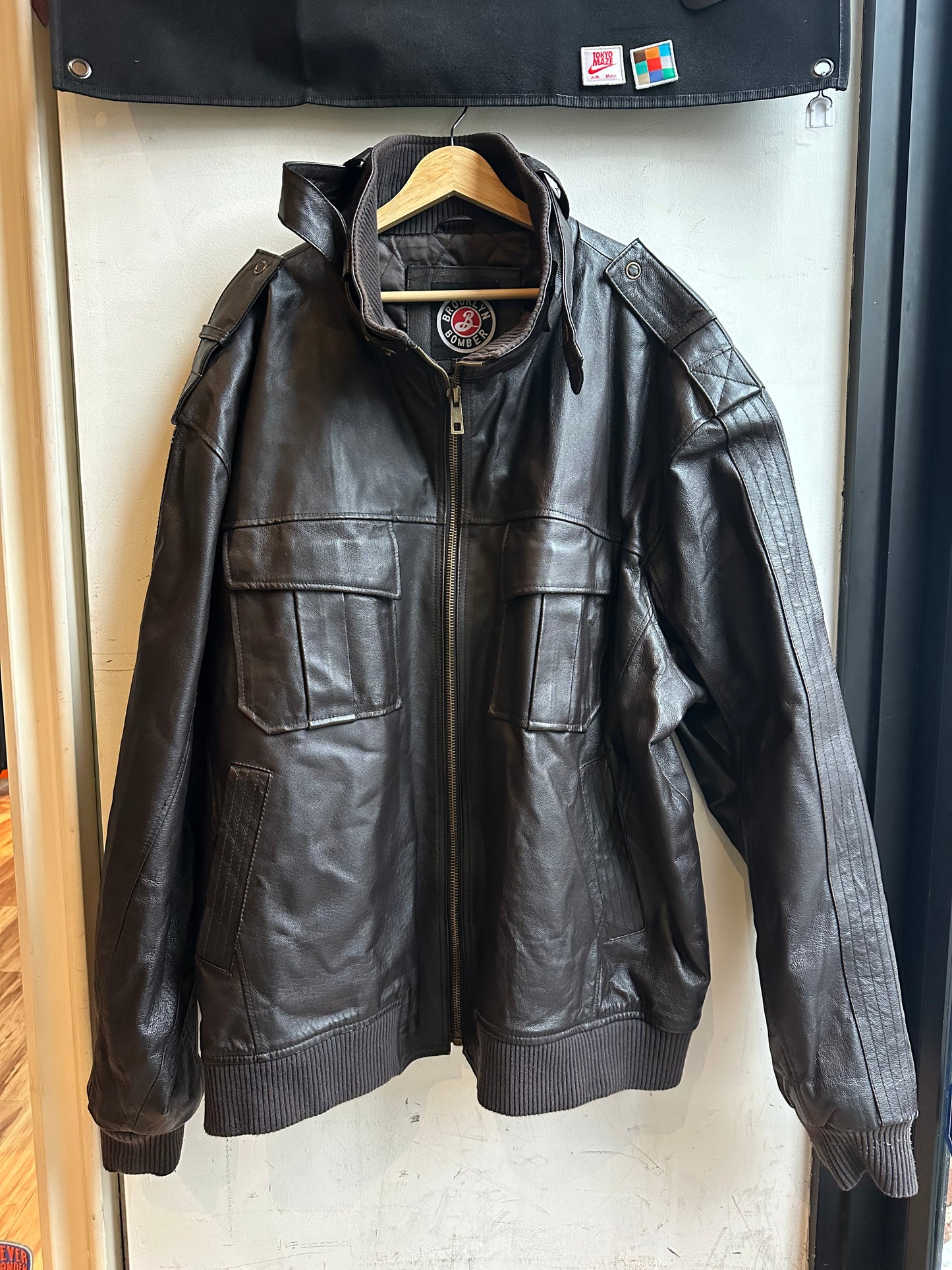 Vintage Leather Coat - Brooklyn Bomber