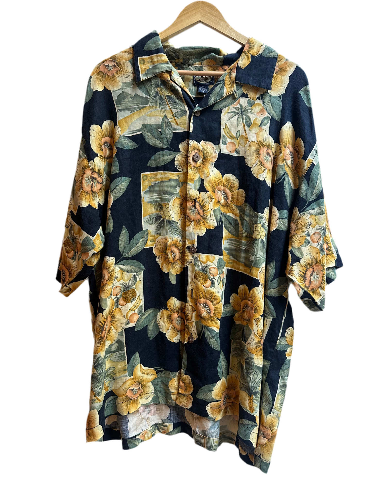 Floral Shirt - Black/Yellow